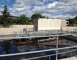 City of Wenatchee Wastewater Treatment Plant UV building and secondary clarifier