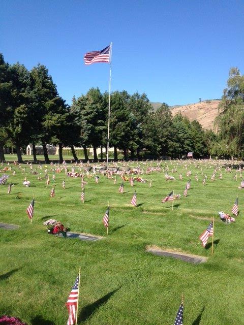 Cemetery on Memorial Day