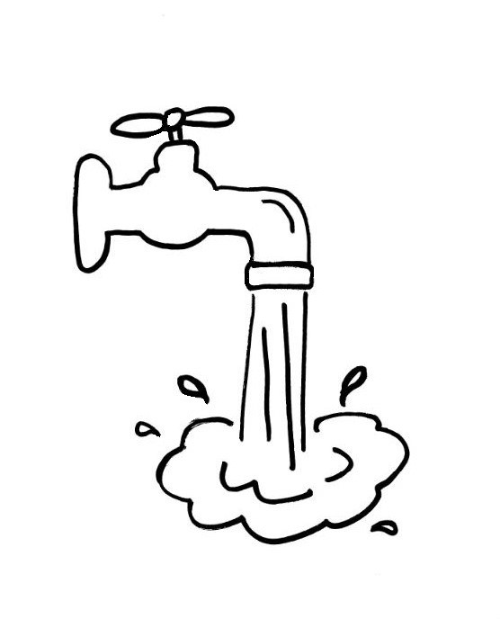 Flowing faucet sketch